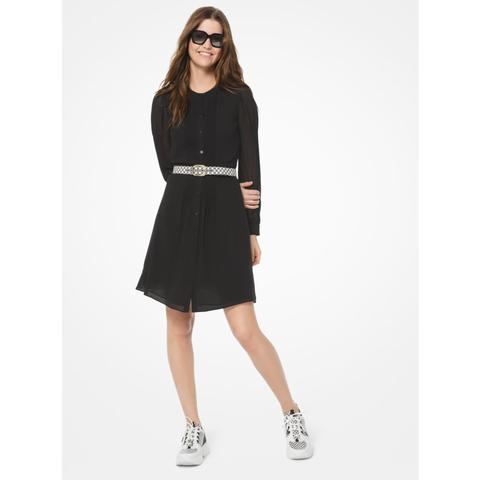 Mkvestido Camisero De Georgette - Negro(negro) - Michael Kors