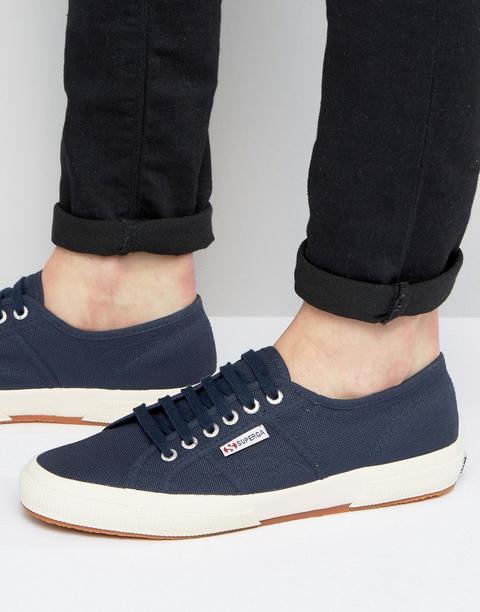 Superga - 2750 - Scarpe Da Ginnastica In Tela Classiche Blu Navy - Navy