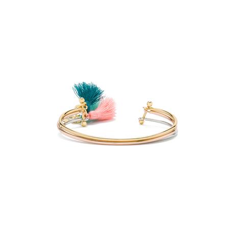 Pulsera Dorada Borlas