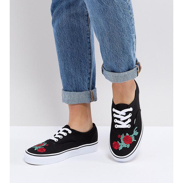 Vans Authentic - Sneakers Con Fiori Ricamati - Nero from ASOS on 21 Buttons