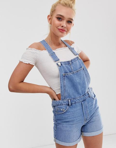 Pimkie Short Dungaree In Blue