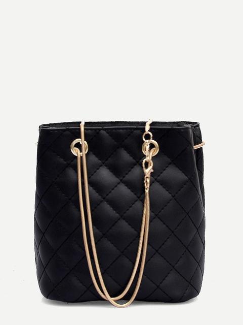 Borsa Shopping Con Catena Trapuntata