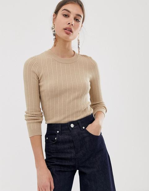 Jersey De Punto Fino De Canalé De Asos Design