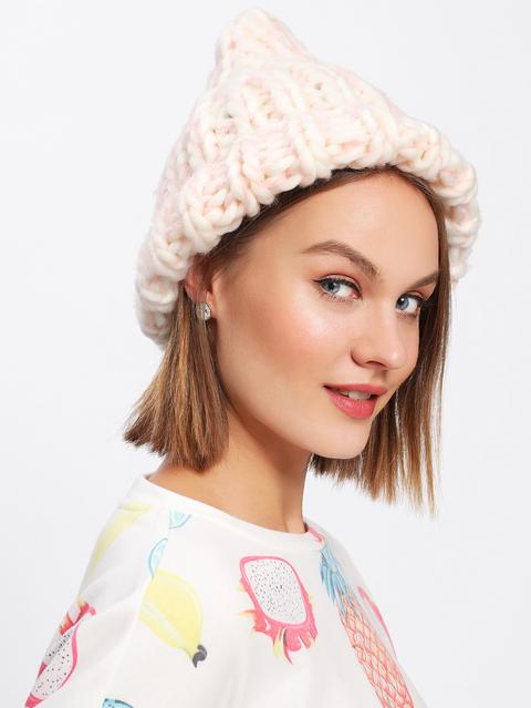 Rolled Brim Cable Knit Beanie Hat