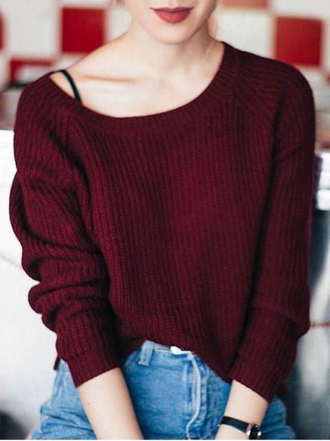 Boat Neck Loose Sweater