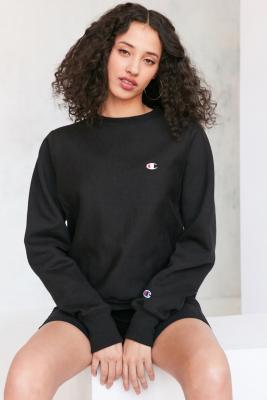 Champion Black Reverse Weave Pullover Sweatshirt - Womens L