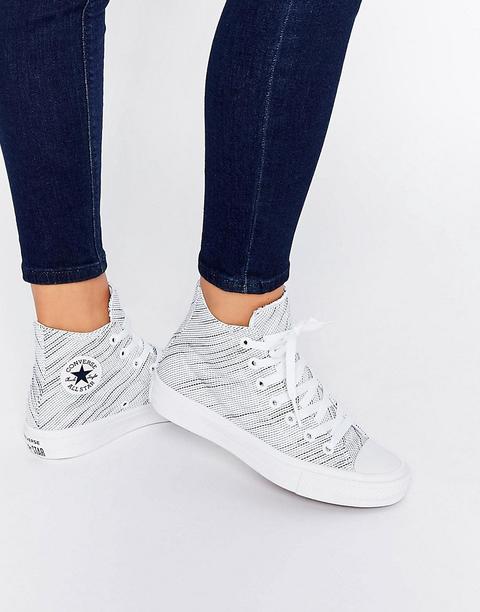 Zapatillas Abotinadas En Tejido Gris Chuck Taylor All Star Ii De Converse