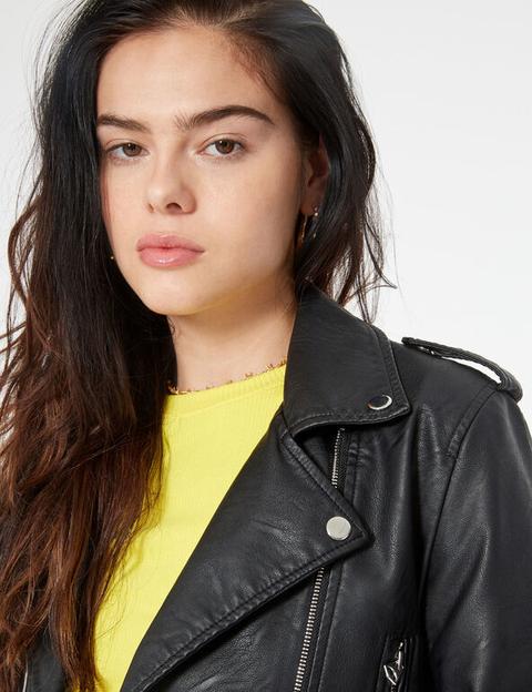 Veste Biker Avec Ceinture