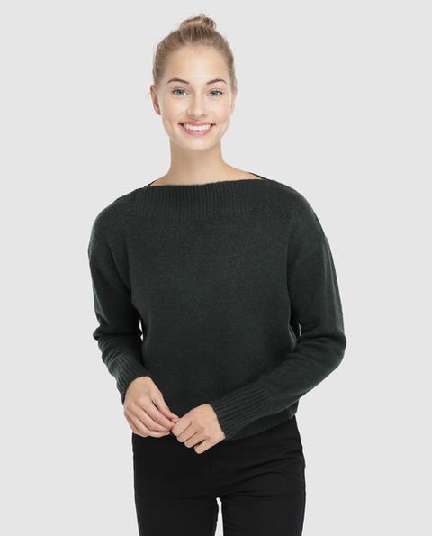 Easy Wear - Jersey De Mujer Liso Cuello Barco
