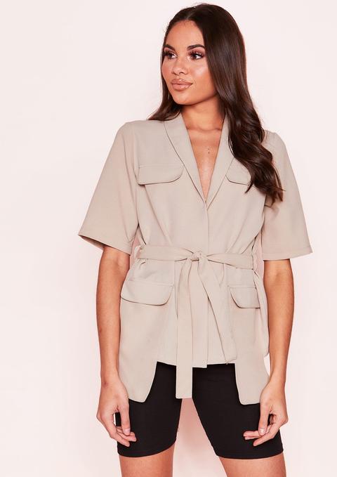 Jordan Stone Utility Belted Blouse