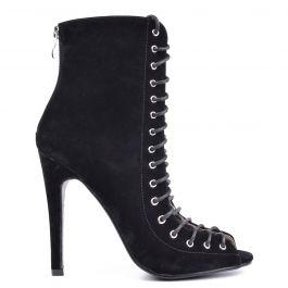 Estelle - Tacco Stiletto Stringato Nero