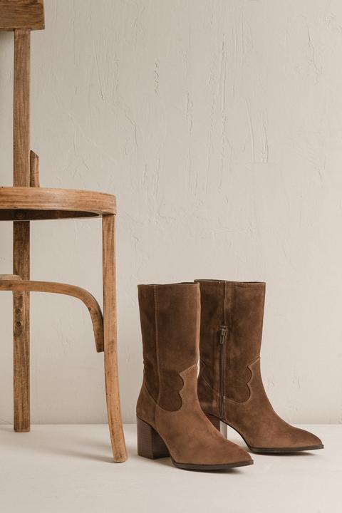 Bota Midi Suede