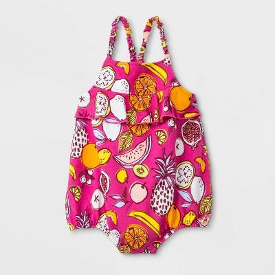 Baby Girls' "colorful Fruits" Sleeveless Jersey Romper - Cat & Jack Purple