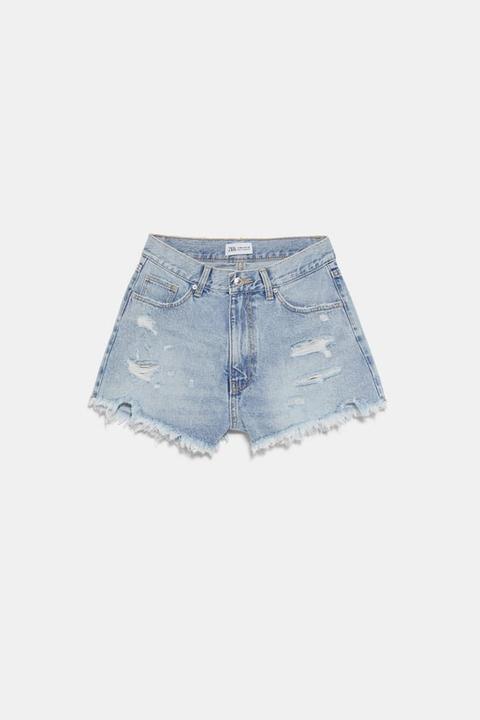 Shorts Denim Hi Rise Rotos