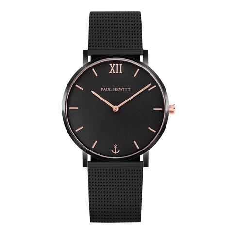 Orologio Sailor Line Black Sunray Ip Nero / Oro Rosa Mesh Ip Nero