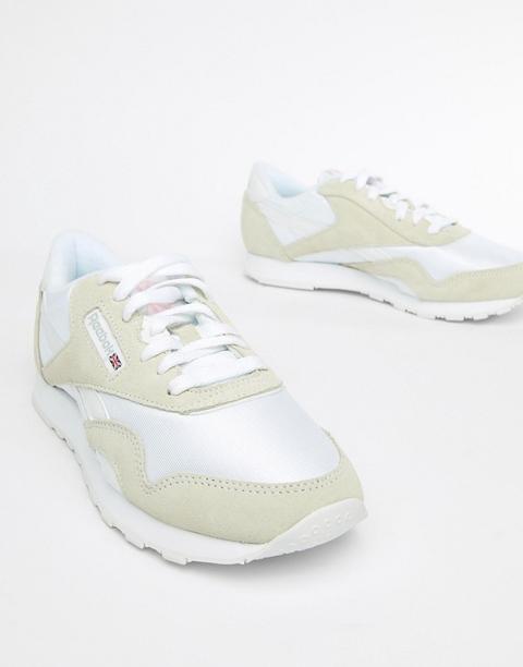 Reebok Classic Nylon White And Cream Trainers