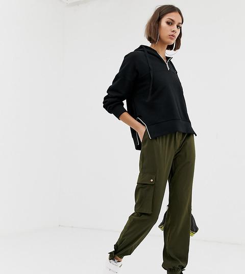 Na-kd - Pantaloni Cargo Kaki Con Tasca Laterale - Verde