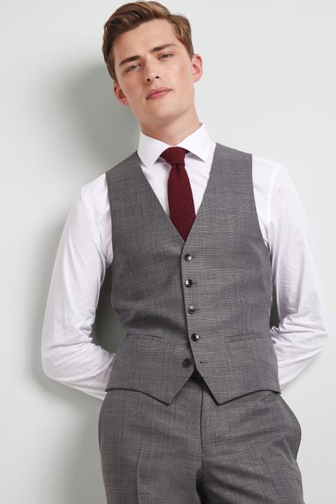 dkny slim fit grey texture suit