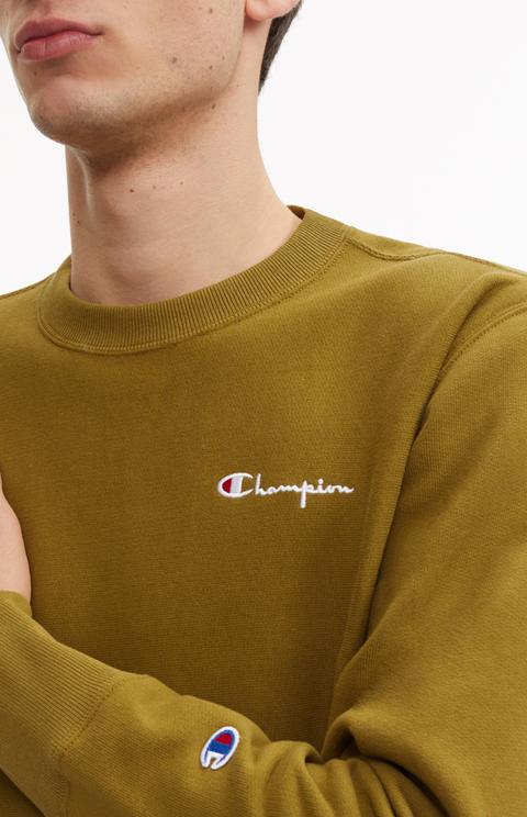 script logo back reverse weave sweatshirt