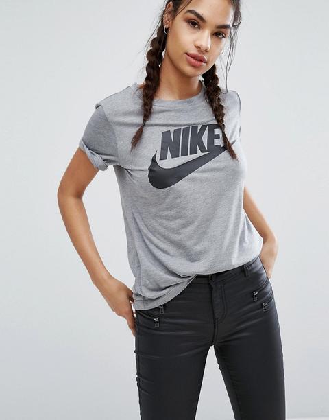 Camiseta Con Logo En Gris De Nike