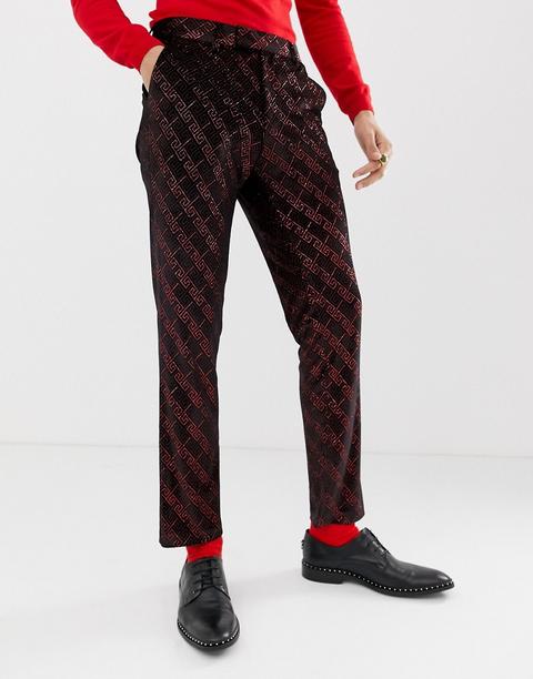 asos red trouser suit