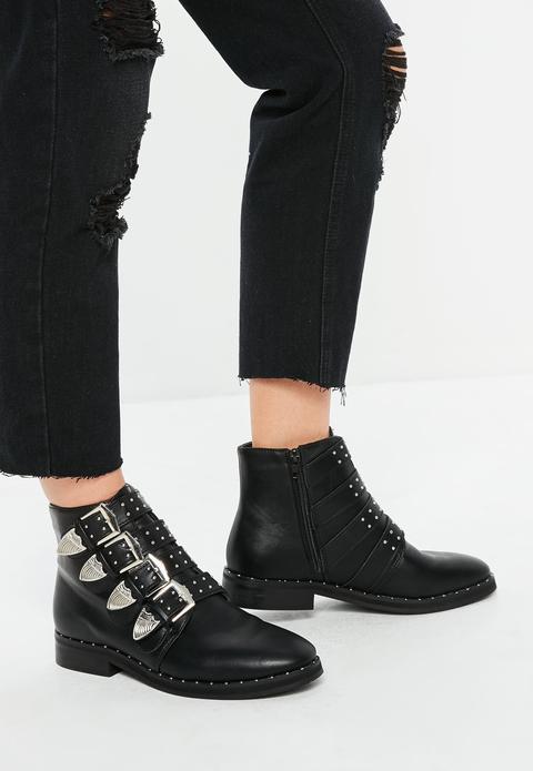 missguided buckle boots