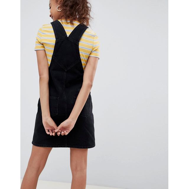 petite denim dungaree dress