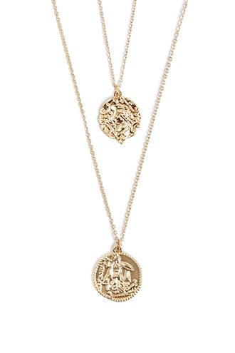 Forever 21 Coin Necklace Set , Gold