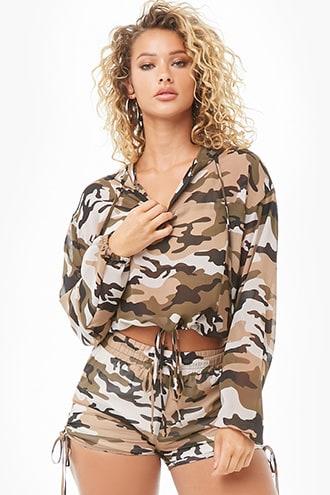 sheer camo top