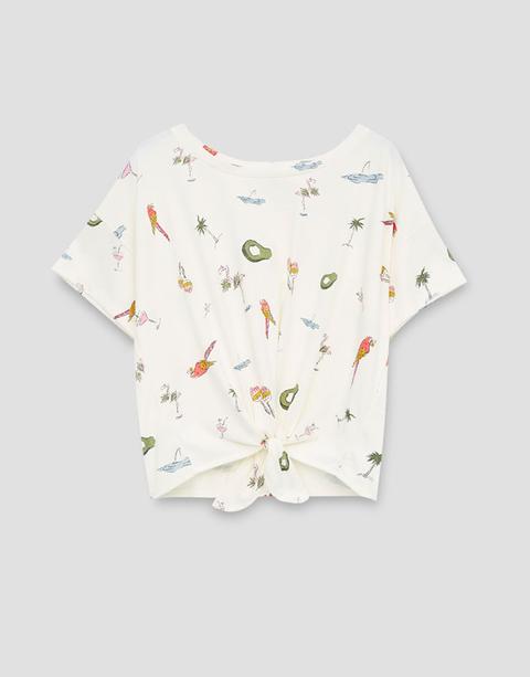 Maglietta Allover Tropicale Nodo