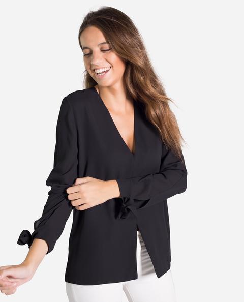 Blusa Olsen Lazada · Negro