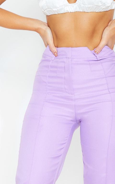 lilac straight leg trousers