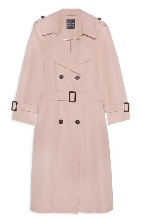 Blush Longline Trench Coat