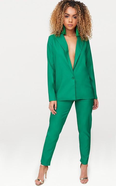 Bright Green Oversized Boyfriend Fit Blazer