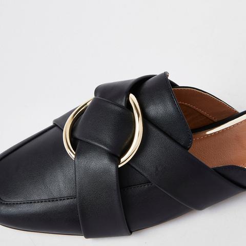 wide fit backless loafers