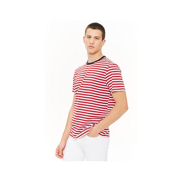 Striped Contrast-trim Tee At Forever 21 