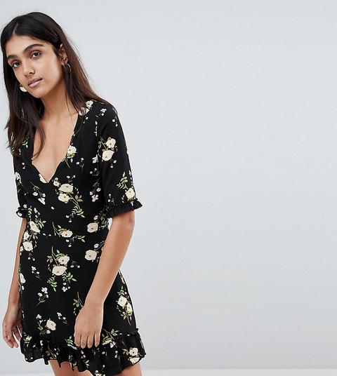 Parisian Tall - Vestito Da Giorno A Fiori - Nero