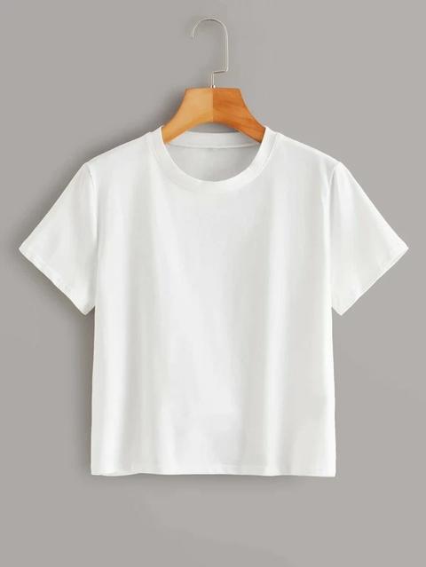 Camiseta Escote Redondo -blanco