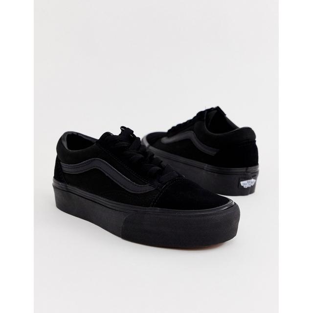 vans platform triple black