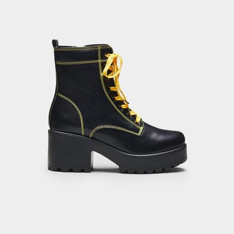 Kitana Yellow Laced Boots