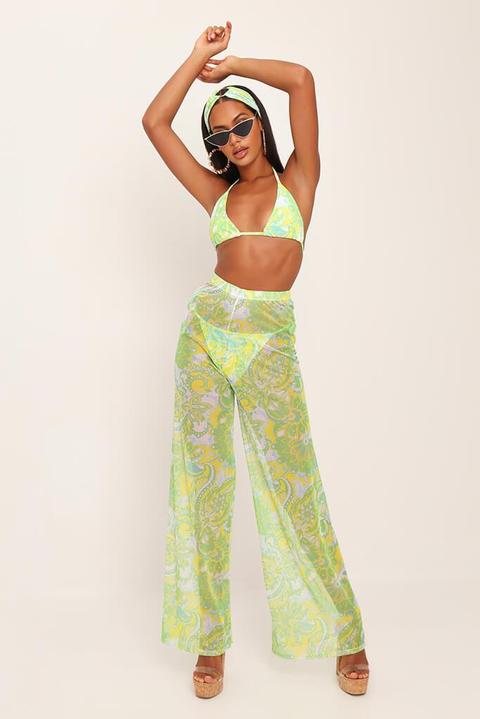 Lemon And Lime Pallazo Trousers