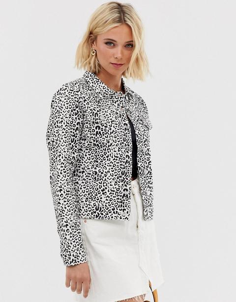 Chaqueta Vaquera Con Estampado De Leopardo De Parisian-multicolor