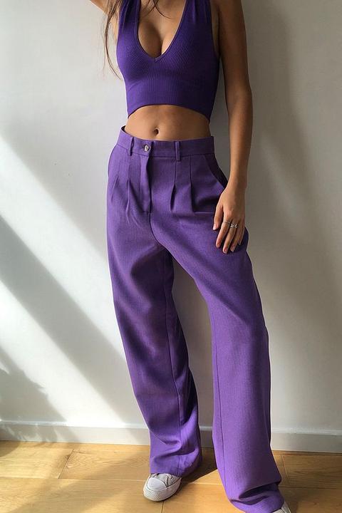 Urban Outfitters Archive Purple Puddle Trousers - Purple S At Urban Outfitters