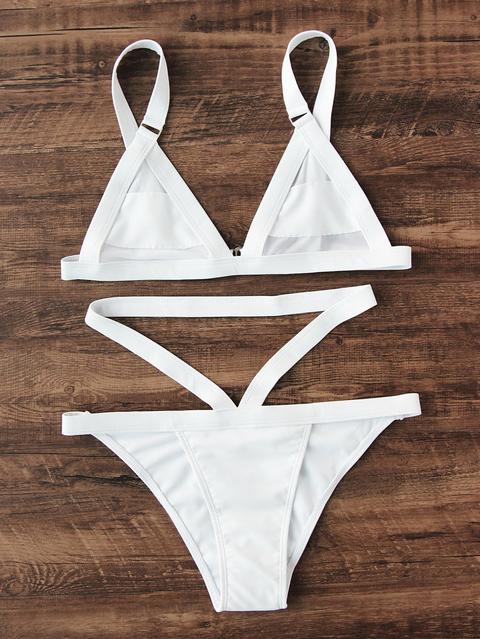 Conjunto De Bikini Triangular Con Correas