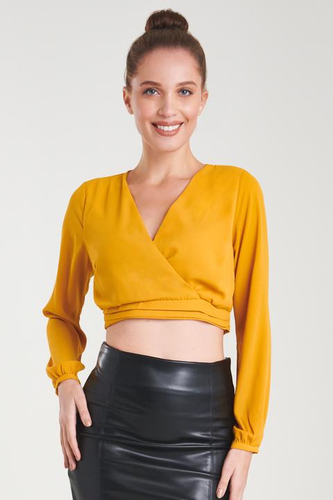 blusa escote en v