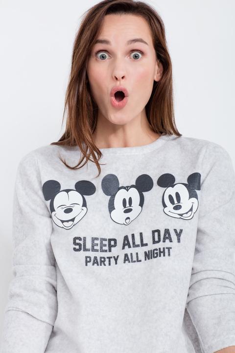 Pijama Largo Polar 'sleep All Day, Party All Night'