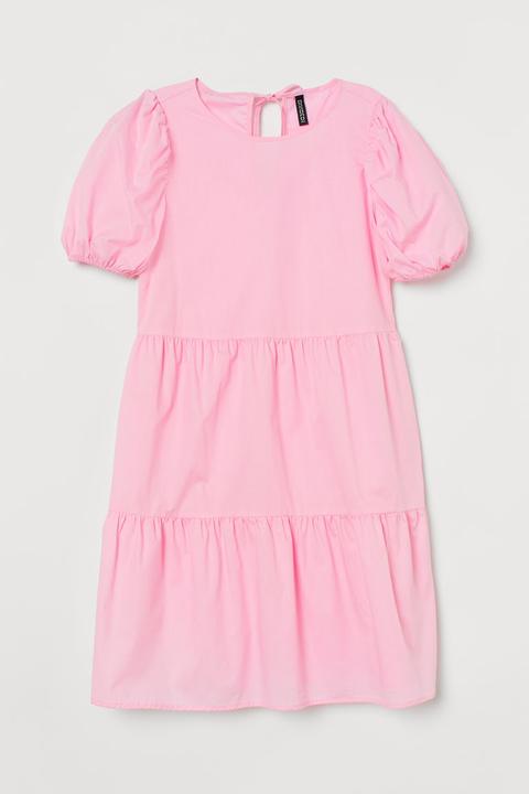 Vestido Manga Puffy - Rosa