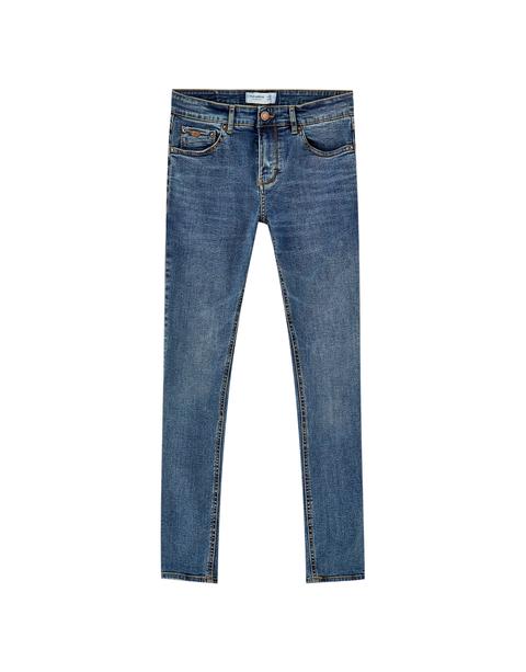 Jean Super Skinny Déchiré Bleu Foncé