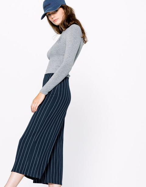 Pantaloni Culotte Gessati