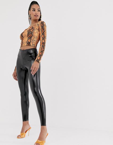 Asos Design Vinyl Legging-black